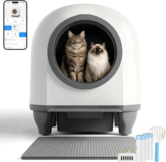 Devoko 90L automatische Katzentoilette als redaktionelle Produktdarstellung