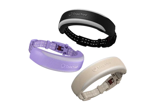 Katzenhalsband mit integriertem rundem GPS-Tracker für den Produktvergleich