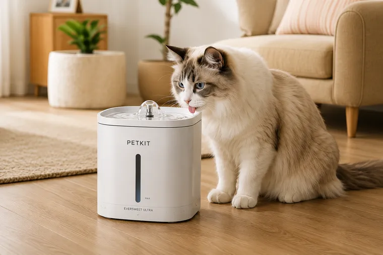PETKIT Eversweet Ultra mit oberem Frischwassertank, Kamera und Edelstahl-Trinkschale